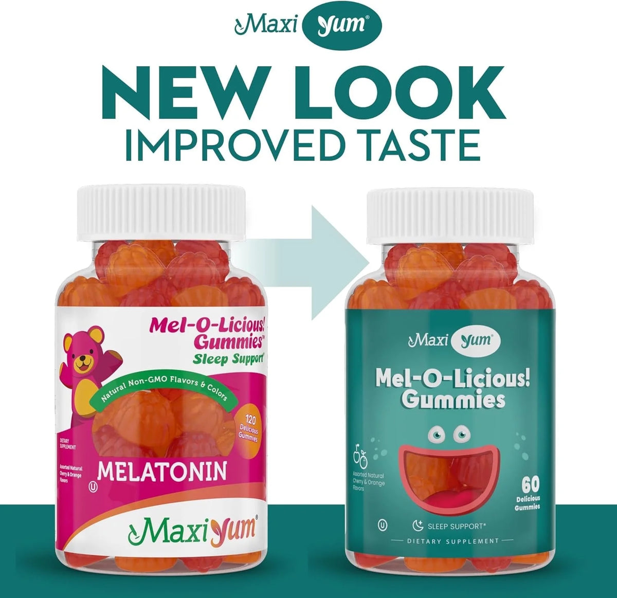 Mel-O-Licious Melatonin Gummies for Kids – 1Mg Sleep Support – 60 Count – Cherry & Orange Flavor