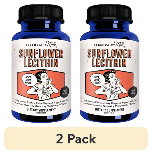 (2 Pack)  Sunflower Lecithin Softgels for Adults - Organic Dietary Supplement, 60 Ct, 1 Bottle