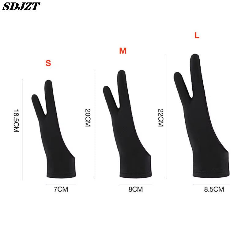 Anti-Touch Two-Finger Hand Painting Gloves for Tablet Digital Board Screen Touch Drawing Anti-Fouling Oil Painting Art Supplies