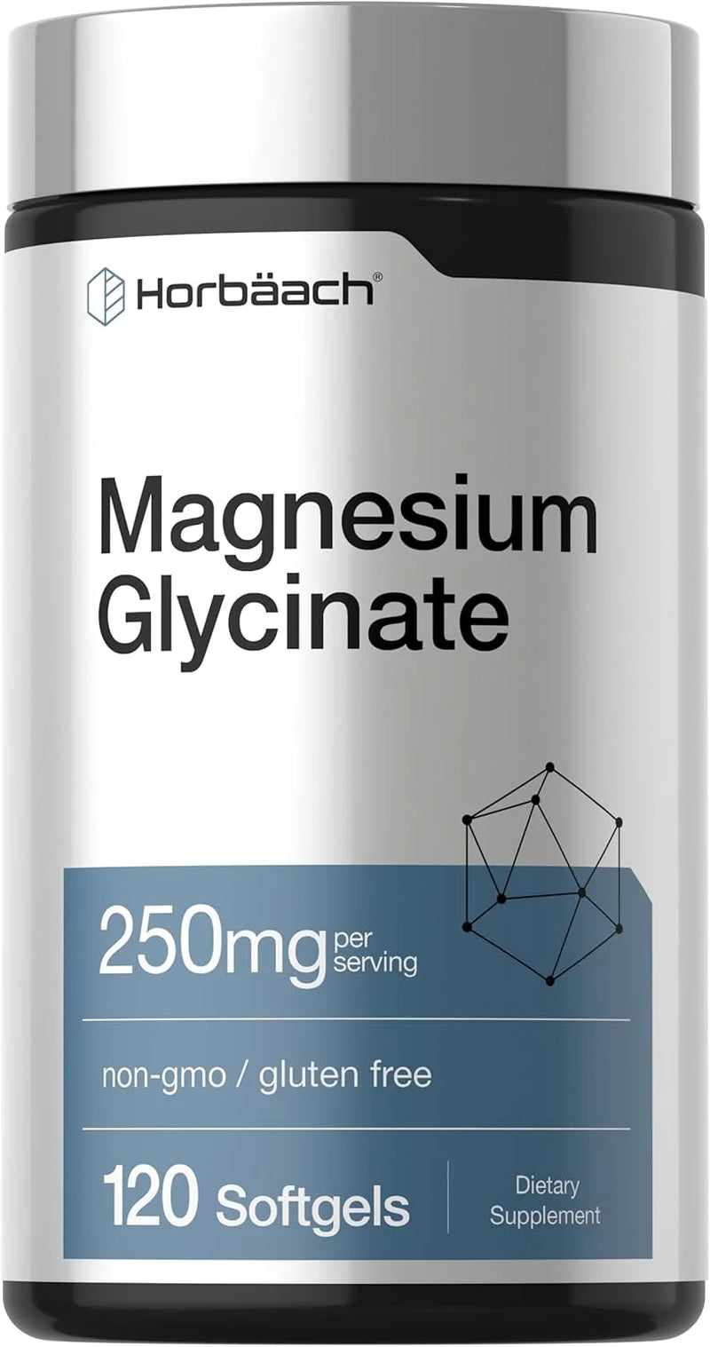 Magnesium Glycinate | 250Mg | 120 Softgels | Non-Gmo and Gluten Free Supplement | by
